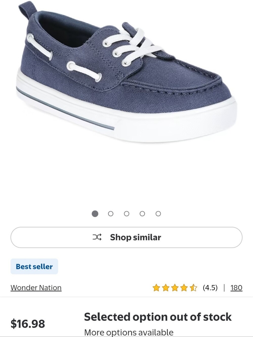 Wonder Nation Boat Shoes - Picture 11 of 11